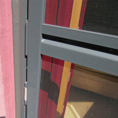 Fliegengitter-Schwingtür Griffschiene anthrazit