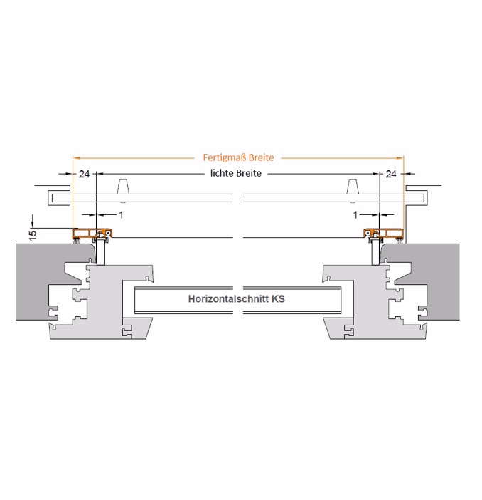 Fliegengitter größere Fenster - Einhängemontage FSP65/2