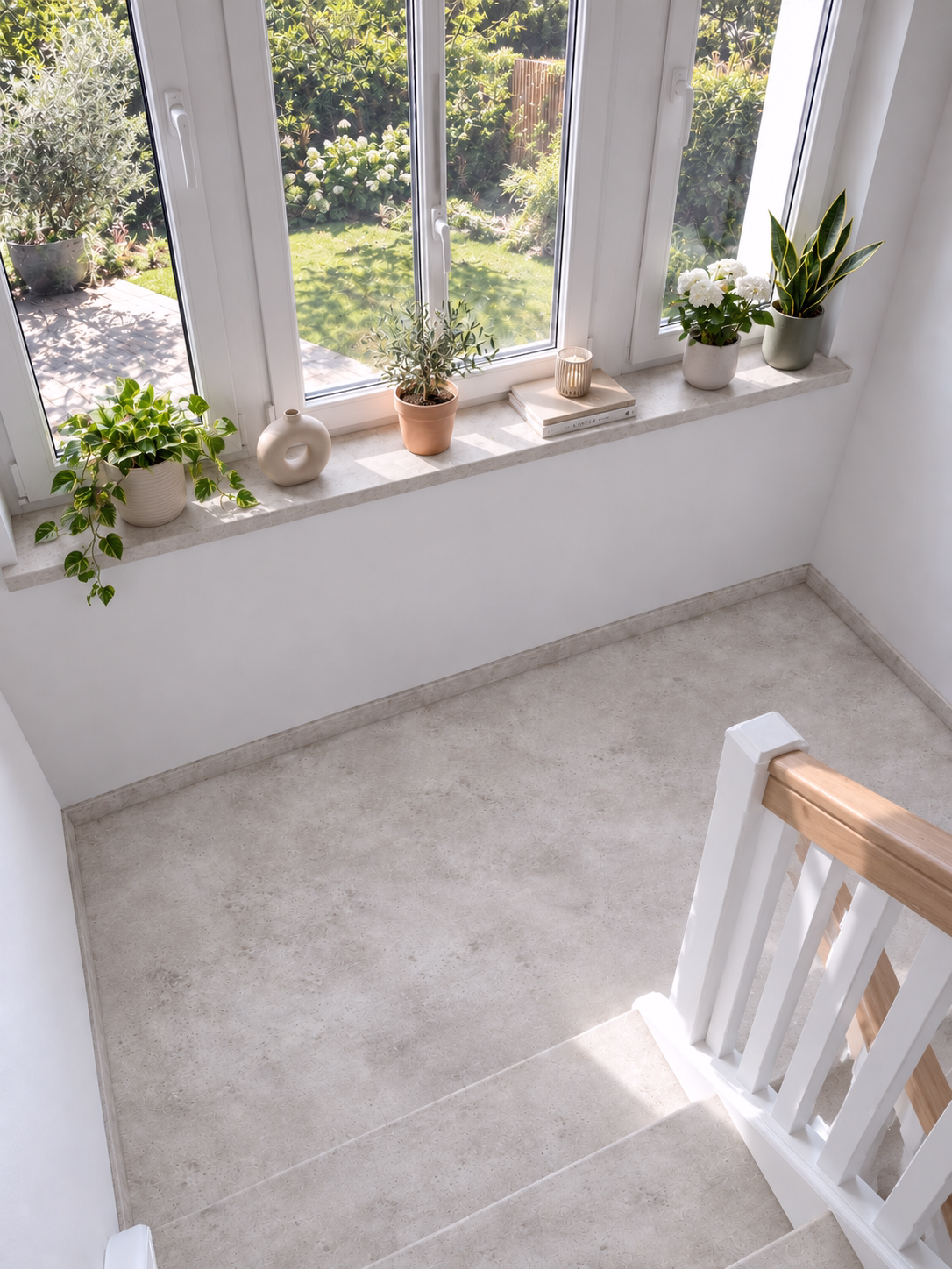 Aufsatzfensterbank Betongrau Stone
