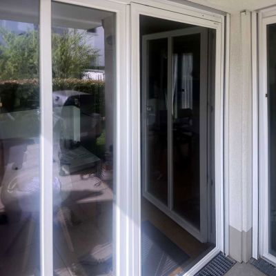 Fliegengitter-Schiebetür geschlossen