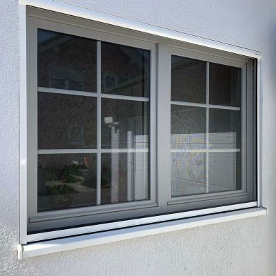 Insetto Fliegengitterrollo für Fenster | einstellbare Federspannung | mit Griff