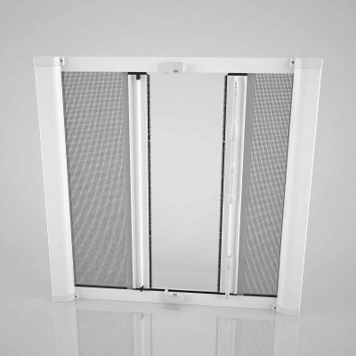 Graphik einer Fliegengitter-Doppeltür