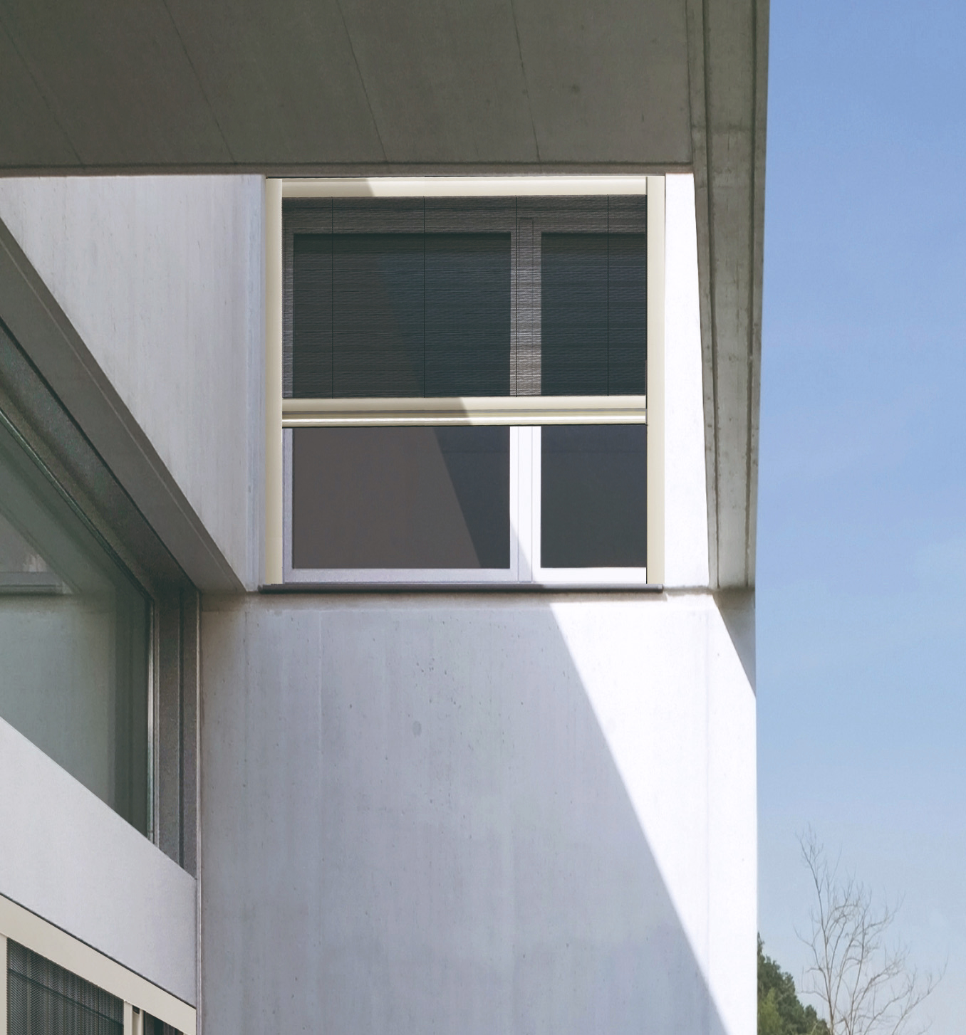 Insektenschutz-Plissee für Fenster | vertikal