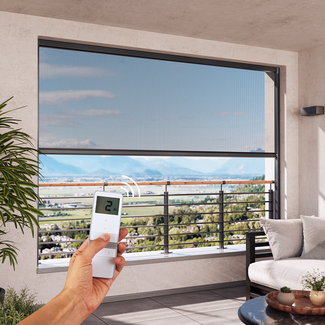 Insetto GmbH Elektrisches Fliegengitter-Rollo für Balkon & Fenster