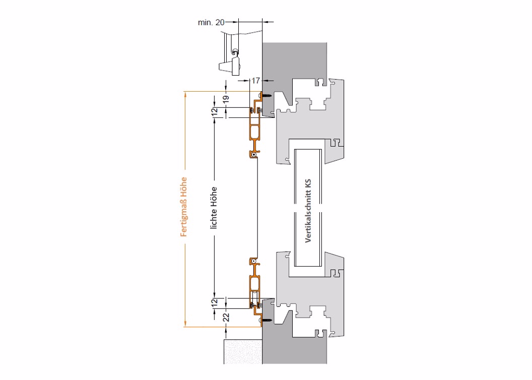 Fliegengitter Schiebetür - mit Laufschienen ST30/2